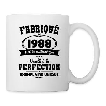Anniversaire 35 ans - Fabriqué en 1988 - Mug blanc - blanc - Droite