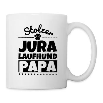 Jura-Laufhund lustig Herrchen Hund - Tasse - Weiß - Rechts