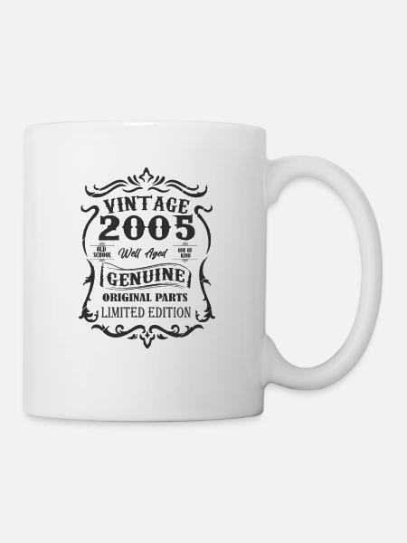 Jahrgang 2005 geboren Vintage Geburtstag Geschenk - Tasse - Weiß