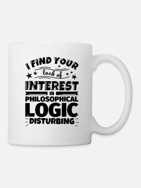 Philosophische Logik lustiges Geschenk - Tasse - Weiß