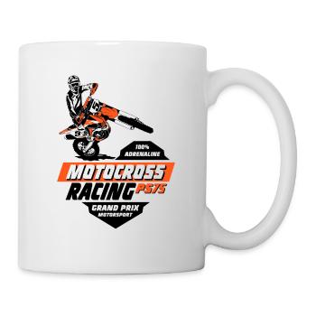 Moto Cross - Motocross - Supercross - Tasse - Weiß - Rechts