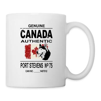 Maple Leaf - Huskys - Canada - Tasse - Weiß - Rechts