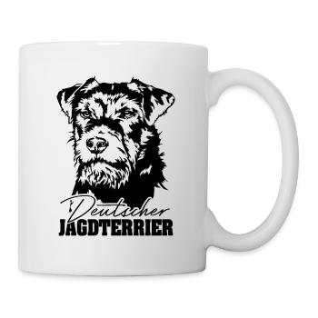 Deutscher Jagdterrier Jagdhunde Portrait Wilsigns - Tasse - Weiß - Rechts