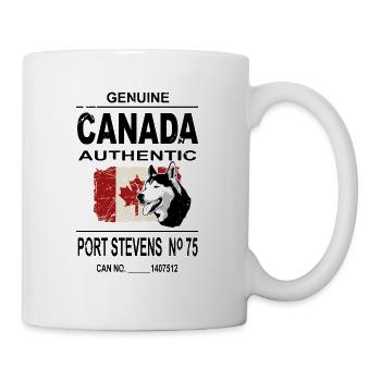 Maple Leaf - Huskys - Canada - Tasse - Weiß - Rechts