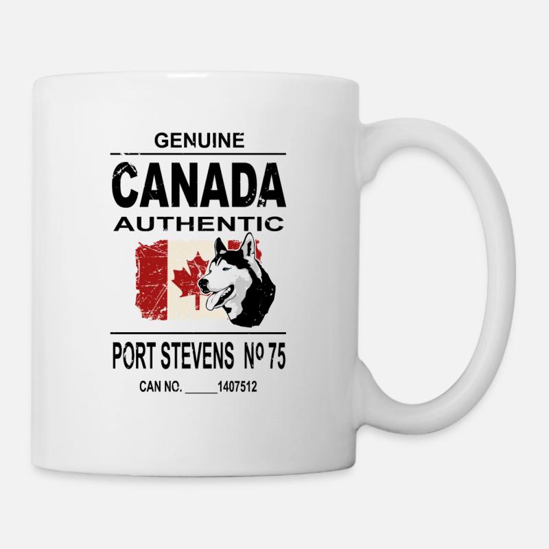 Maple Leaf - Huskys - Canada - Tasse - Weiß