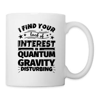 Cadeau amusant de gravité quantique - Mug blanc - blanc - Droite