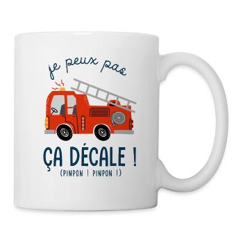 naissance pompier j peux pas j ai ça decale - Mug blanc - blanc - Droite