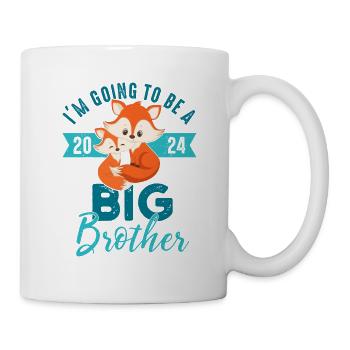 I'm going to be a big brother 2024 fox baby boy - Mug - white - Right