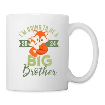 I'm going to be a big brother 2024 fox baby boy - Mug - white - Right