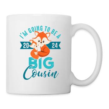 Je vais être grand cousin 2024 fox baby boy - Mug blanc - blanc - Droite