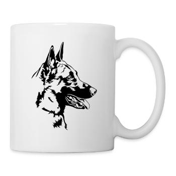 Belge Malinois Portrait Chien Chiens Wilsigns - Mug blanc - blanc - Droite
