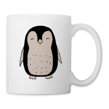 Pinguin - Tasse - Weiß - Rechts