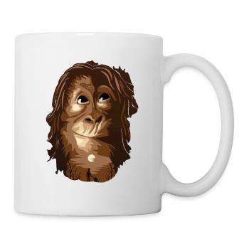 Orang-Utan-Mensch - Tasse - Weiß - Rechts