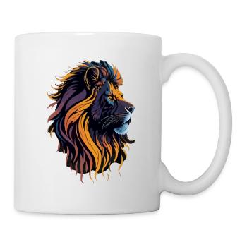 Majestic lion at sunset. - Mug - white - Right