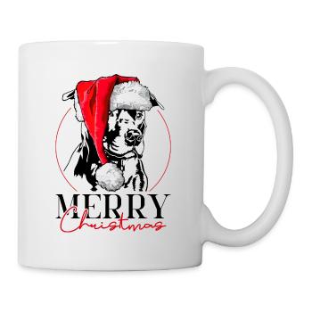 Santa American Staffordshire Terrier Weihnachten - Tasse - Weiß - Rechts
