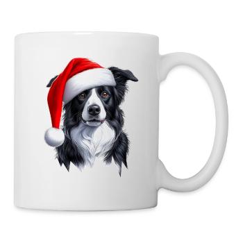 Border Collie Santa Clause - Mug - white - Right