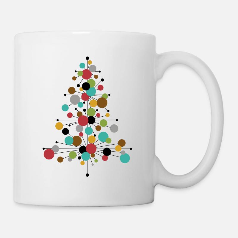 Merry Christmas Tree Mid century modern - Tasse - Weiß