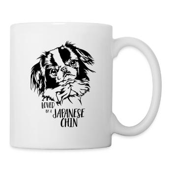 Aimé par un chien japonais menton disant chien Wilsigns - Mug blanc - blanc - Droite