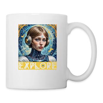 Trauen Sie sich, auf Entdeckungsreise zu gehen - Tasse - Weiß - Rechts