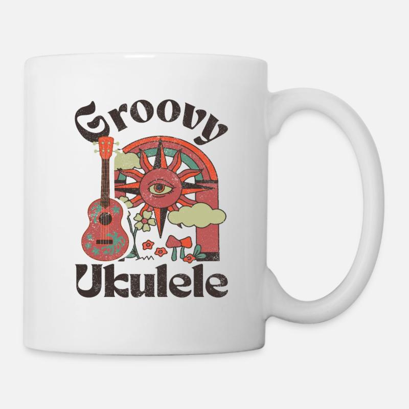 Groovy Ukulele - Tasse - Weiß