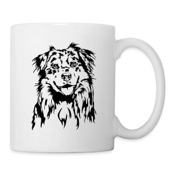 Australian Shepherd Aussie Portrait Dogs Wilsigns - Mug - white - Right