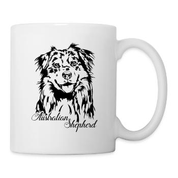 Australian Shepherd Aussie Portrait Dogs Wilsigns - Mug - white - Right