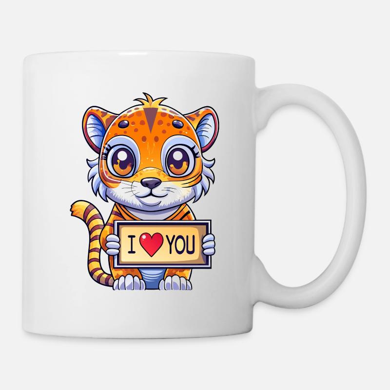 Liebesbotschaft tragendes Tier - Tasse - Weiß