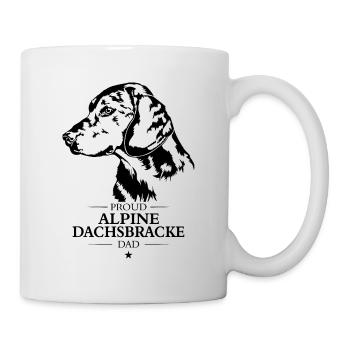 Fier blaireau alpin chien chien papa chien Wilsigns - Mug blanc - blanc - Droite