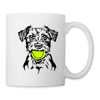 Jack Russell Terrier Ball Ball Junkie Dog Wilsigns - Mug blanc - blanc - Droite