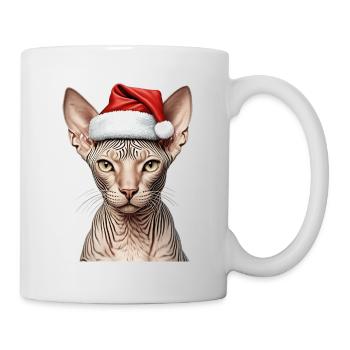 Weihnachts-Sphynx-Katze - Tasse - Weiß - Rechts