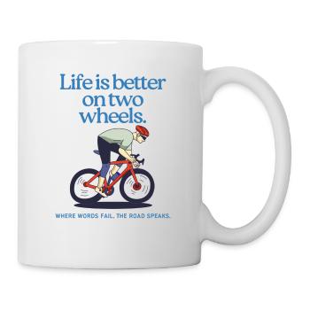 Life is better on two wheels (Roadbike) - Mug - white - Right
