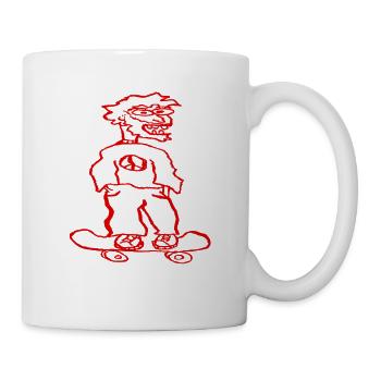 Graffiti Skater Engel Hipster Hip Hop Streetwear - Tasse - Weiß - Rechts