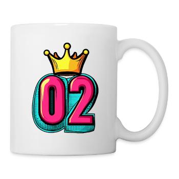 Couronne à 2 chiffres - Mug blanc - blanc - Droite