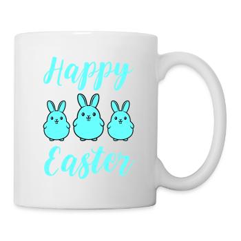 Joyeux lapins de Pâques - Mug blanc - blanc - Droite