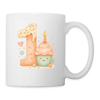 cupcake birthday / Geburtstag - Tasse - Weiß - Rechts