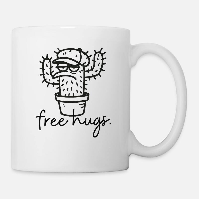 Cactus "free hugs" hug - Mug - white