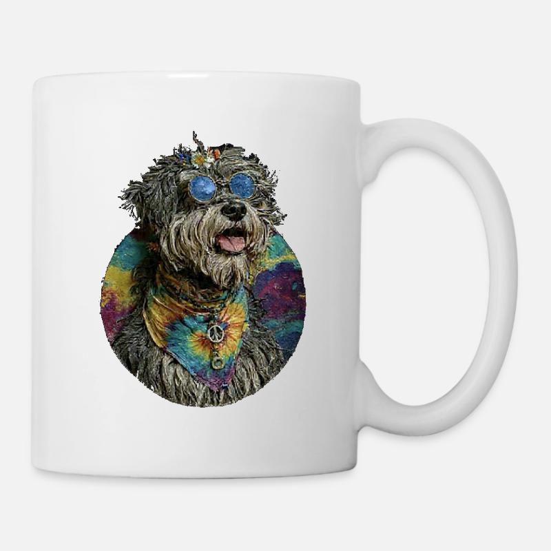 Hippie Dog - Mug blanc - blanc