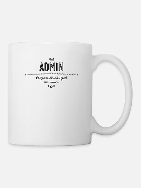 Bester Admin - Handwerkskunst vom Feinsten - Tasse - Weiß