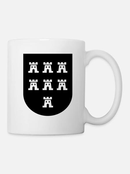 Wappen Siebenbürger Sachsen 2farbig - Siebenbürgen - Tasse - Weiß
