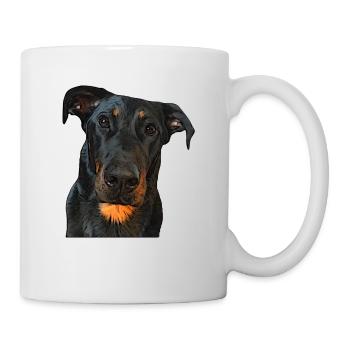 Blick auf den Beauceron - Tasse - Weiß - Rechts