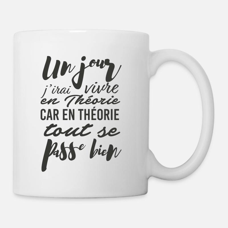 Vivre en théorie - Mug blanc - blanc