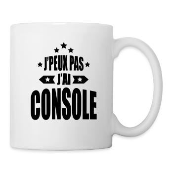 j'peux pas j'ai console - Mug blanc - blanc - Droite