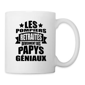 les pompiers retraités deviennent papys géniaux - Mug blanc - blanc - Droite