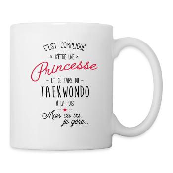 princesse et Taekwondo - Mug blanc - blanc - Droite