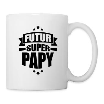 annonce grossesse futur super papy - Mug blanc - blanc - Droite