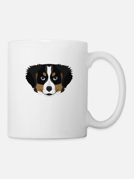 Illustration puppy Bernese Mountain Dog - Mug - white