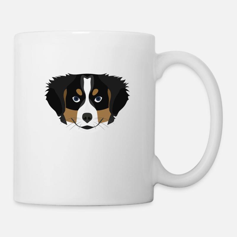 Cucciolo di illustrazione Bernese Mountain Dog - Tazza - bianco