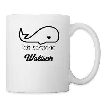 Whale I speak Welsh gift idea birthday - Mug - white - Right