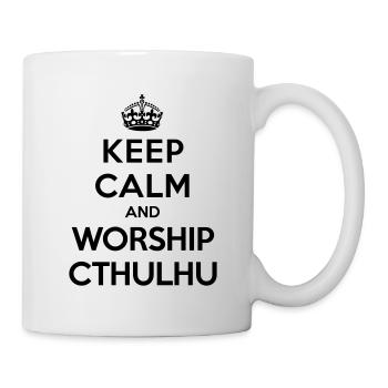 Keep calm and worship Cthulhu - Mug - white - Right