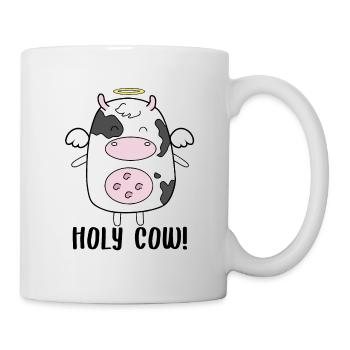 Cute Cow like an Angel - Holy Cow Pun - Mug - white - Right